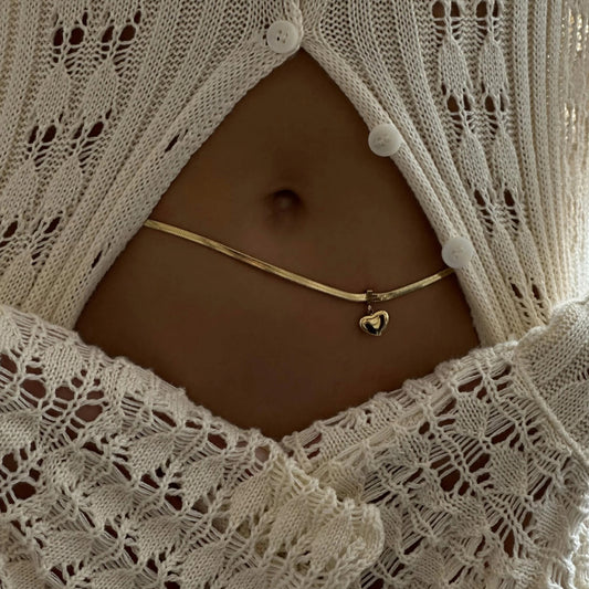 Peach Heart Waist Chain