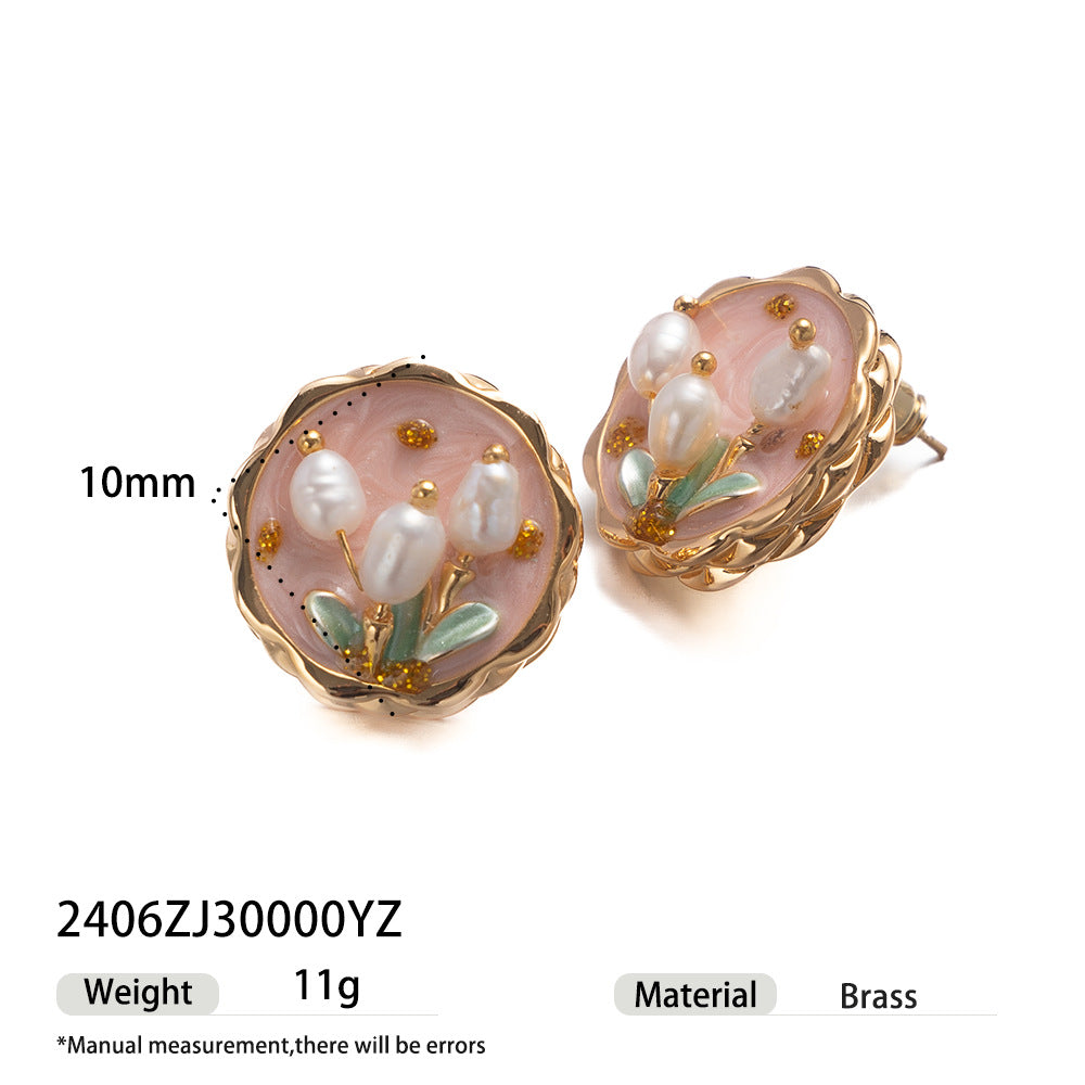 Oil Painting Style Earrings