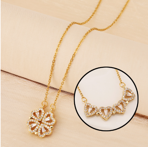 Clover Necklace with black box