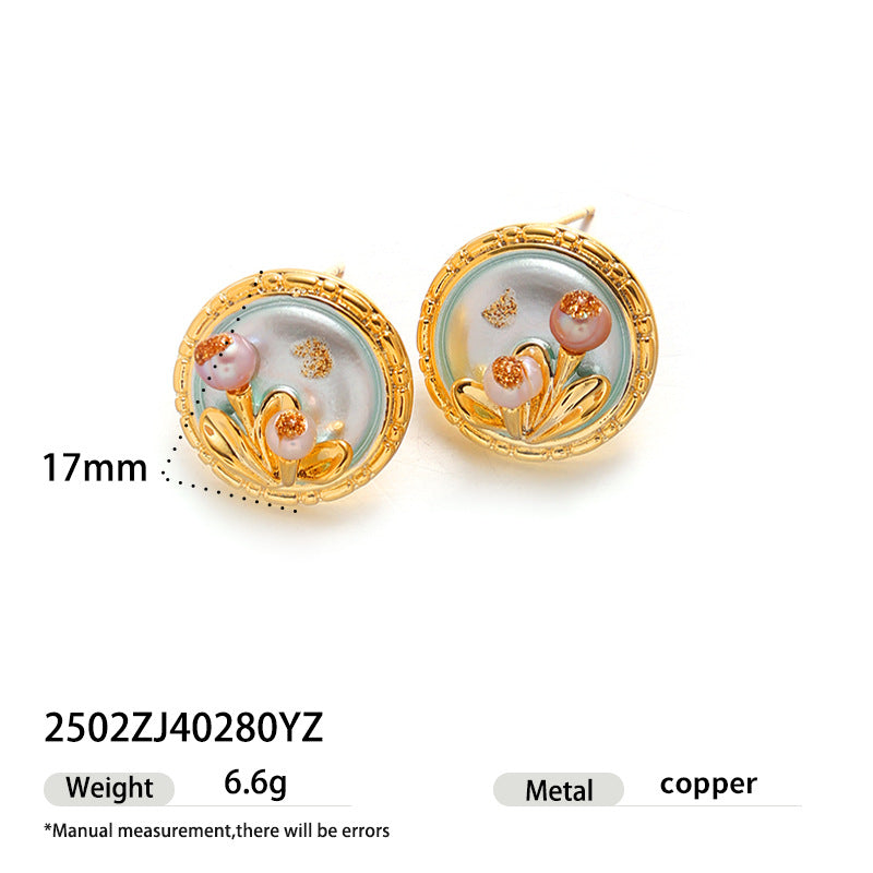 Oil Painting Style Earrings