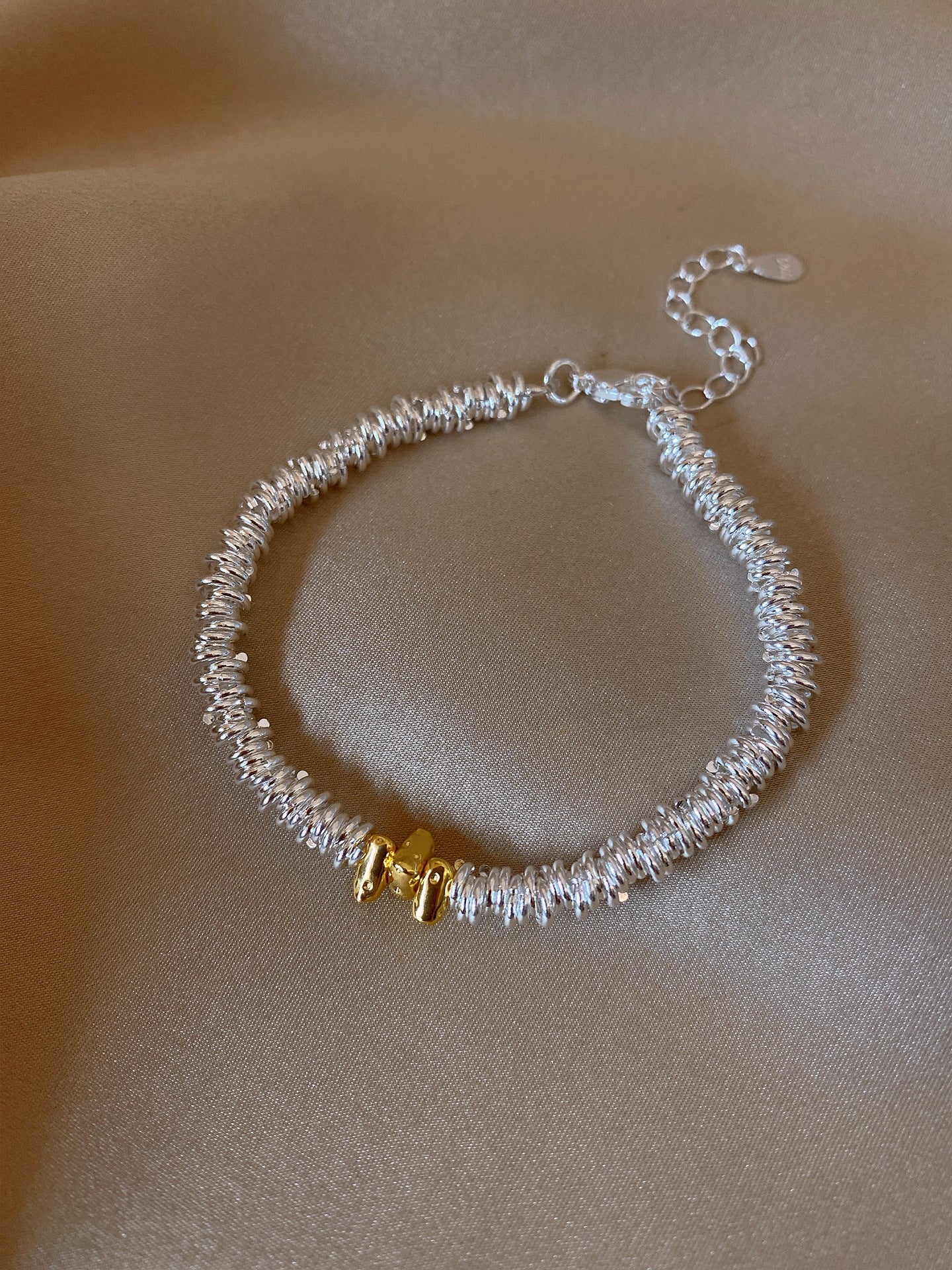 Silver Chesse Round Bracelet