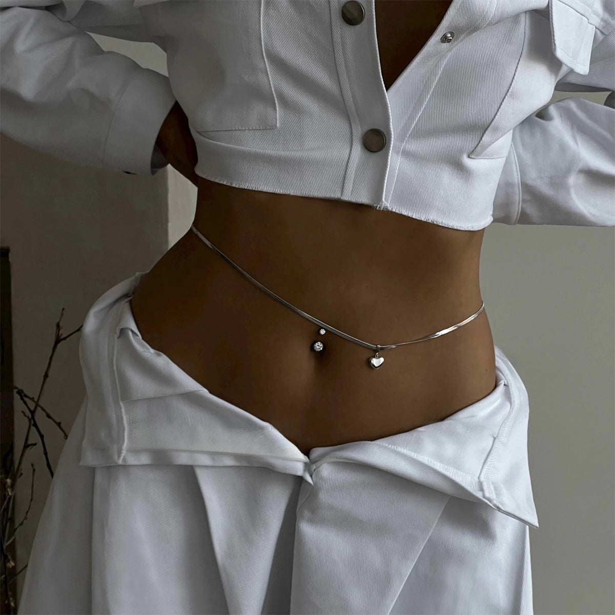 Peach Heart Waist Chain