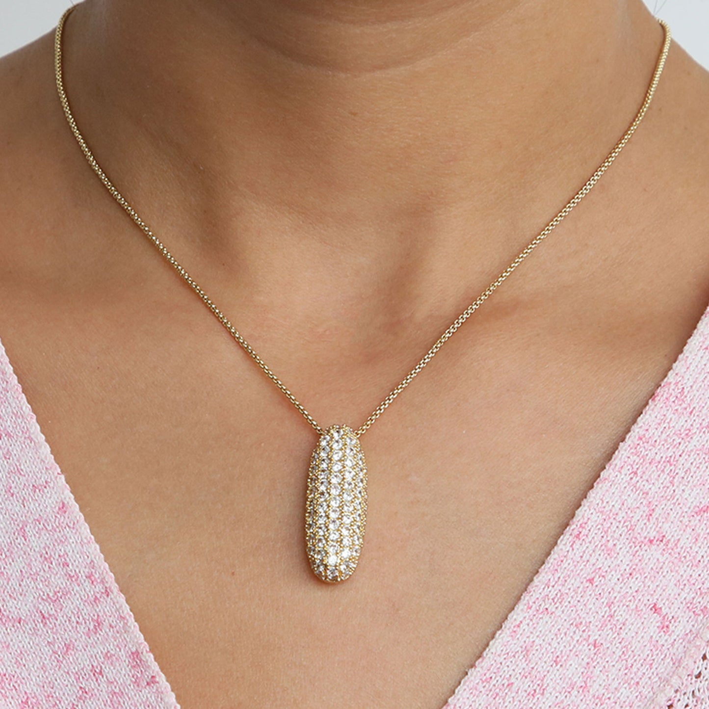 Amazon's hot-selling star Hailey's brass zircon balloon bubble chubby 26 English letter necklace