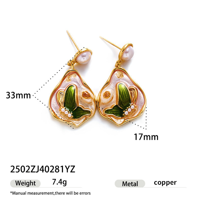 Oil Painting Style Earrings